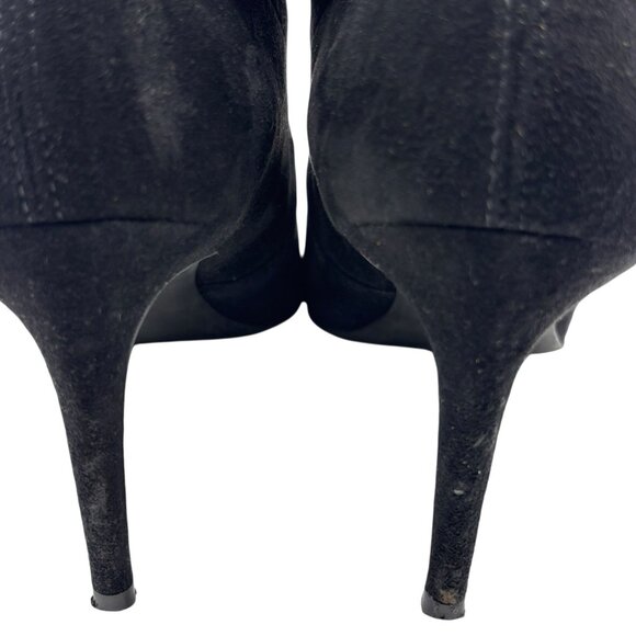 Stuart Weitzman Black Suede Heel Sock Luxury Boot Women Size 10 - Picture 11 of 16